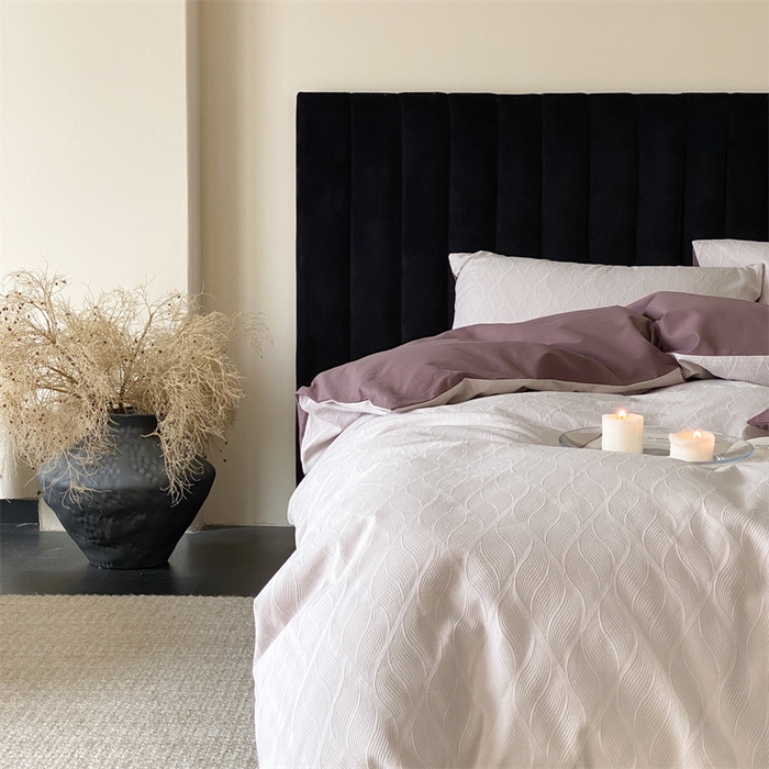 91家纺网 家纺一手货源 找家纺 玉宇阁家居 2025秋冬新品磨毛大提花四件套  简约款 云玺-月见苏梅