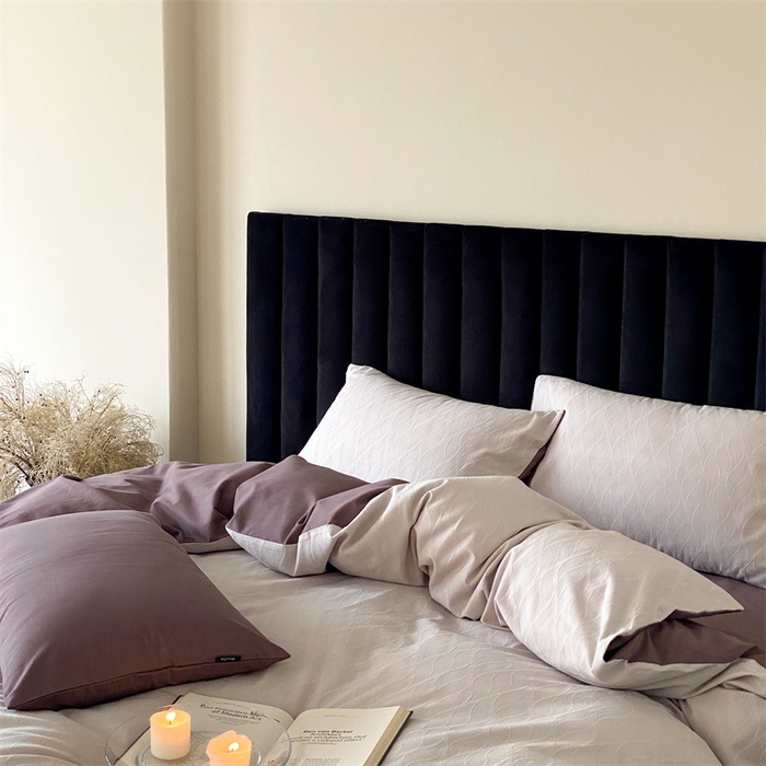 91家纺网 家纺一手货源 找家纺 玉宇阁家居 2025秋冬新品磨毛大提花四件套  简约款 云玺-月见苏梅