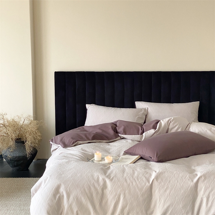 91家纺网 家纺一手货源 找家纺 玉宇阁家居 2025秋冬新品磨毛大提花四件套  简约款 云玺-月见苏梅