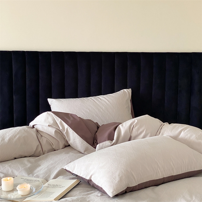 91家纺网 家纺一手货源 找家纺 玉宇阁家居 2025秋冬新品磨毛大提花四件套  简约款 云玺-月见苏梅