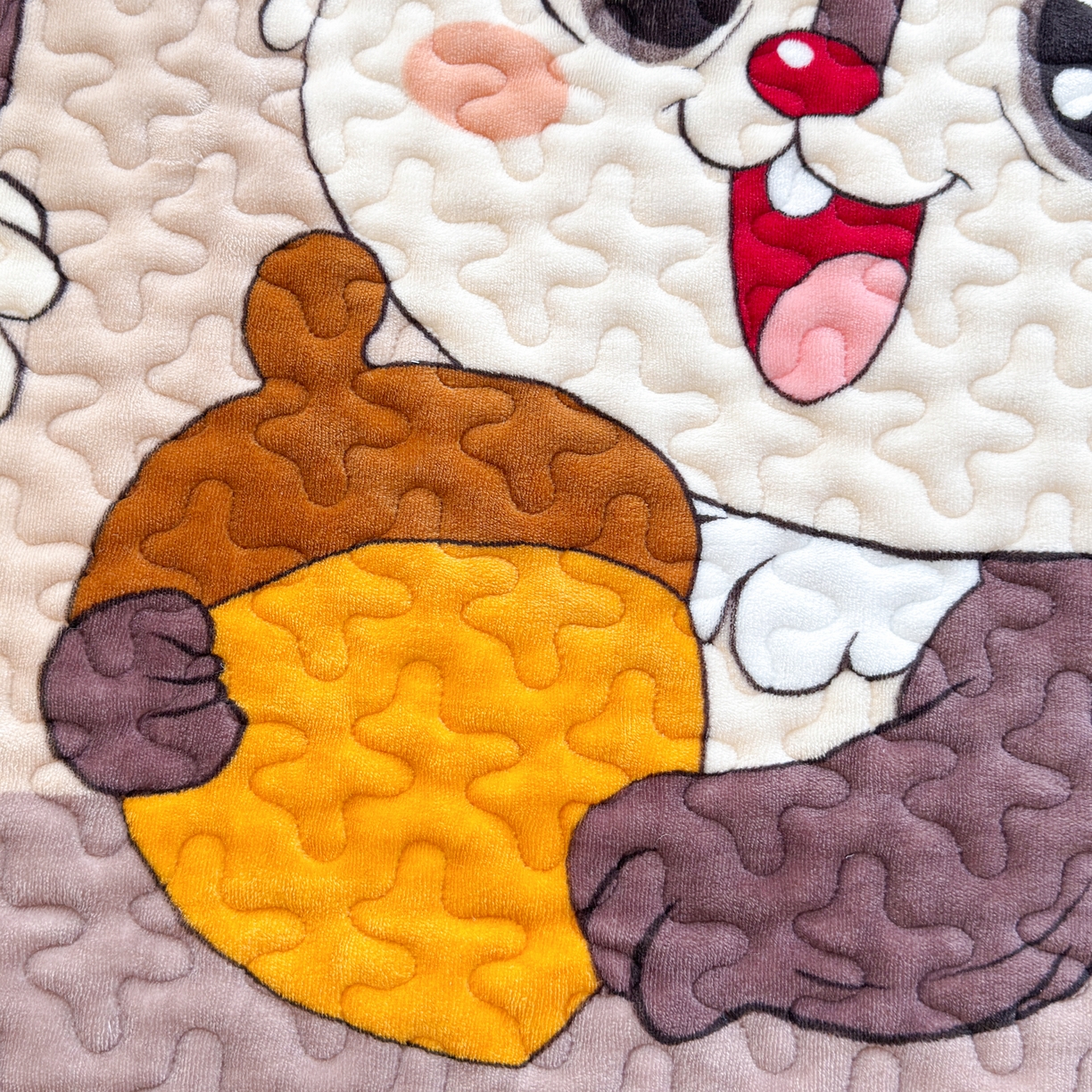 91家纺网 家纺一手货源 找家纺 梓依家纺 2025新款牛奶绒花边单床盖三件套四件套 可爱松鼠