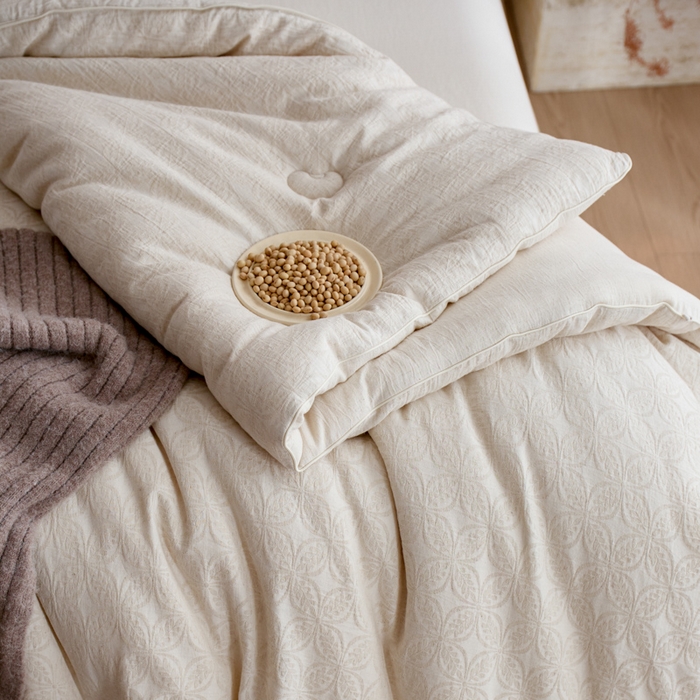 91家纺网 家纺一手货源 找家纺 （总）纪梵茜 2025新款棉麻大豆被80%大豆纤维被子亚麻色织抗菌冬被芯