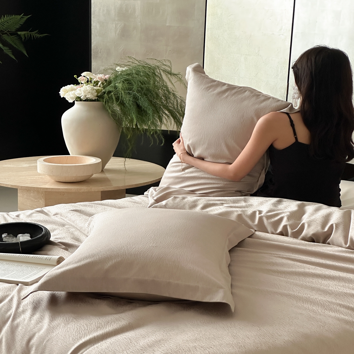 91家纺网 家纺一手货源 找家纺 （总）馨蕊家居 2025秋冬新款全棉高定典藏提花系列-流光-香槟 （非会员+20）控价不低于218/248/268