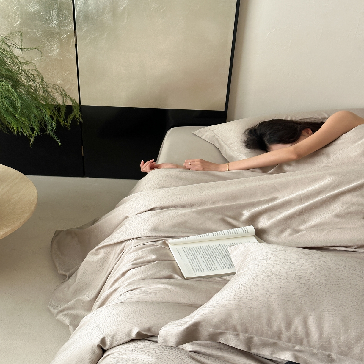 91家纺网 家纺一手货源 找家纺 （总）馨蕊家居 2025秋冬新款全棉高定典藏提花系列-流光-香槟 （非会员+20）控价不低于218/248/268