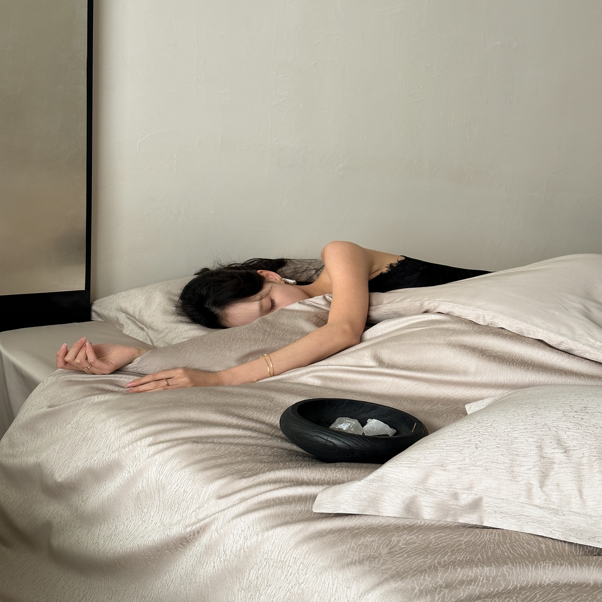 91家纺网 家纺一手货源 找家纺 （总）馨蕊家居 2025秋冬新款全棉高定典藏提花系列-流光-香槟 （非会员+20）控价不低于218/248/268