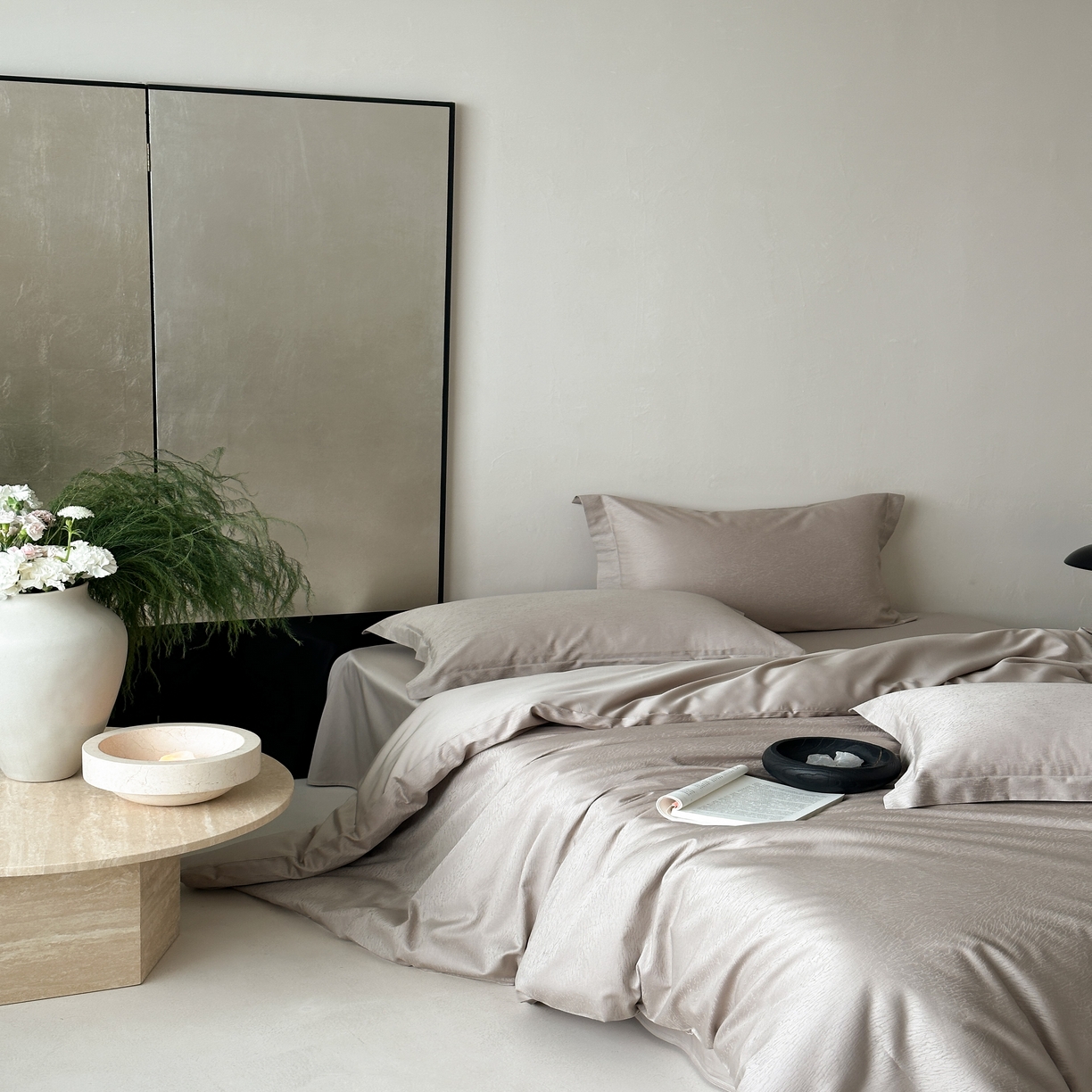 91家纺网 家纺一手货源 找家纺 （总）馨蕊家居 2025秋冬新款全棉高定典藏提花系列-流光-香槟 （非会员+20）控价不低于218/248/268