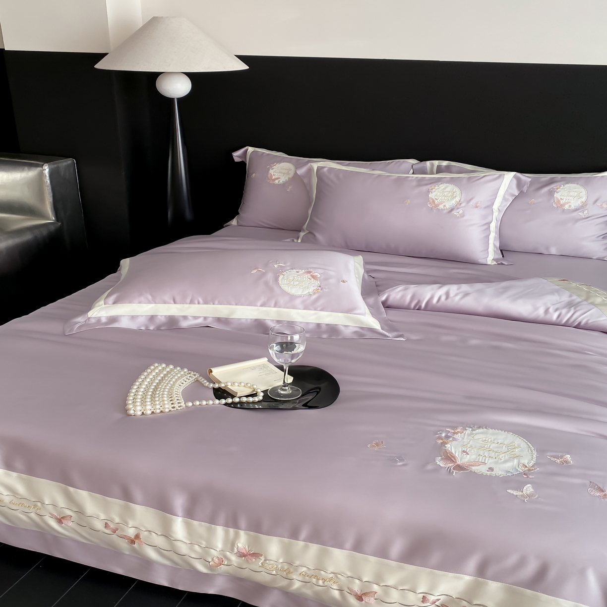 91家纺网 家纺一手货源 找家纺 馨蕊家居 2025新款四件套-棉芳华 芳华-婉若紫