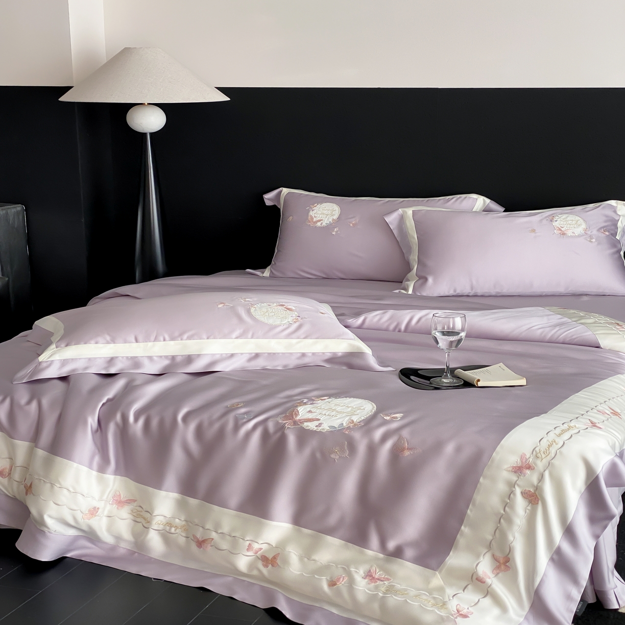 91家纺网 家纺一手货源 找家纺 馨蕊家居 2025新款四件套-棉芳华 芳华-婉若紫