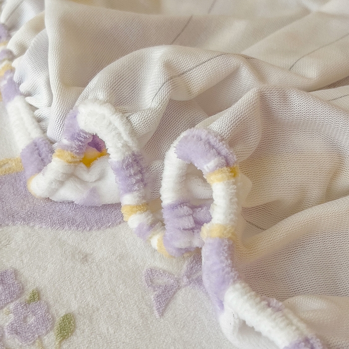 91家纺网 家纺一手货源 找家纺 摩妮卡 2025新款小清新雕花牛奶绒床笠单床笠床笠三件套 美兮浅香