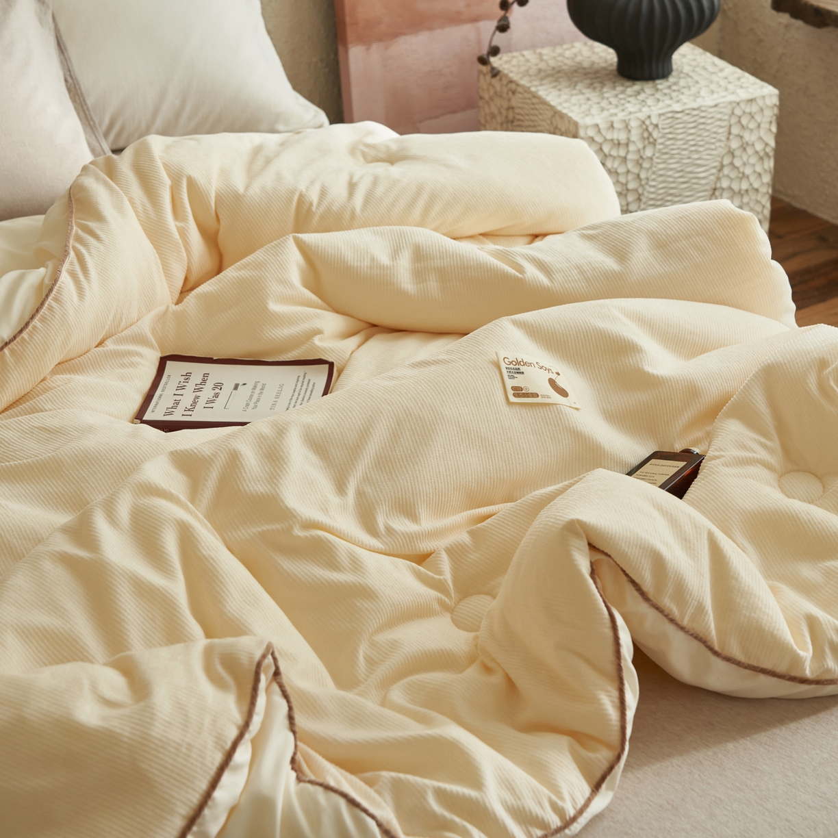 91家纺网 家纺一手货源 找家纺 （总）子由家居 2025新款家居雪尼尔植绒大豆被