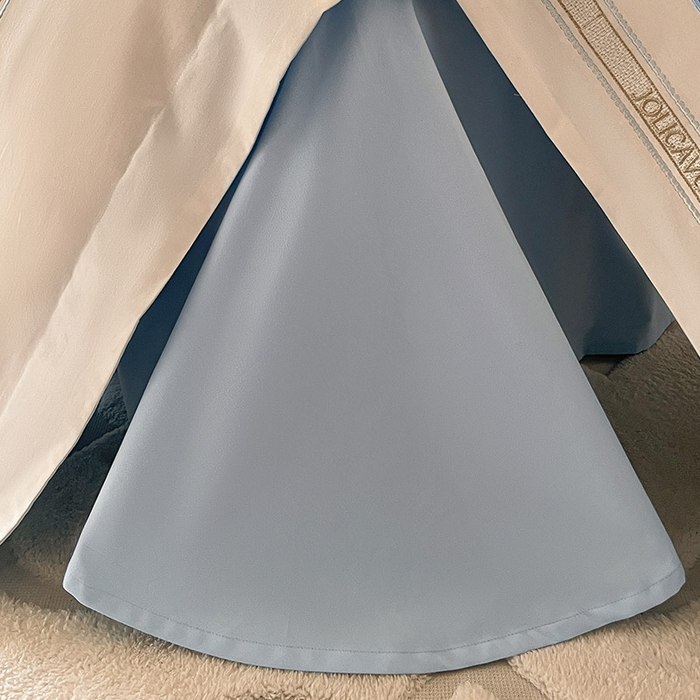 91家纺网 家纺一手货源 找家纺 2025年新款秋冬加厚A类全棉磨毛双面保暖四件套纯棉数码印花全工艺刺绣轻奢风床上用品 香颂蓝