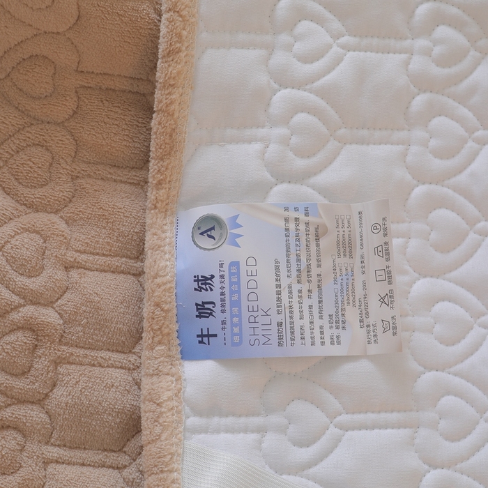 91家纺网 家纺一手货源 找家纺 怡源梦  2025新款夹棉床笠-甜心公主系列 咖色