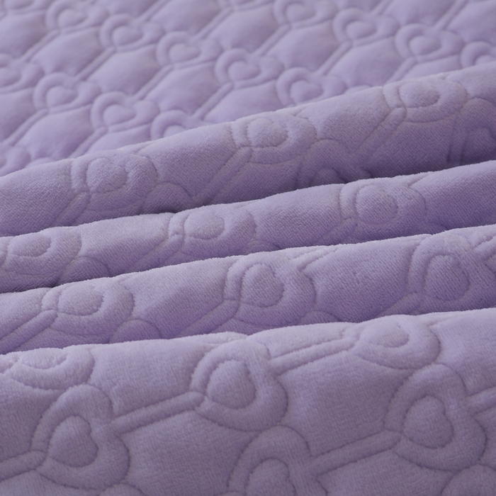 91家纺网 家纺一手货源 找家纺 怡源梦  2025新款夹棉床笠-甜心公主系列 紫色