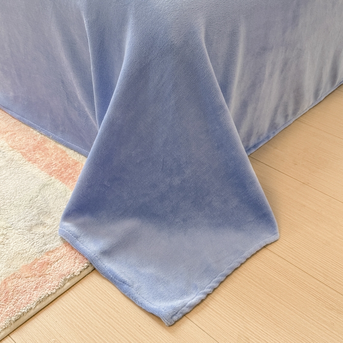 91家纺网 家纺一手货源 找家纺 徕米家居 2025新款双面牛奶绒卡通印花四件套 杰尼龟