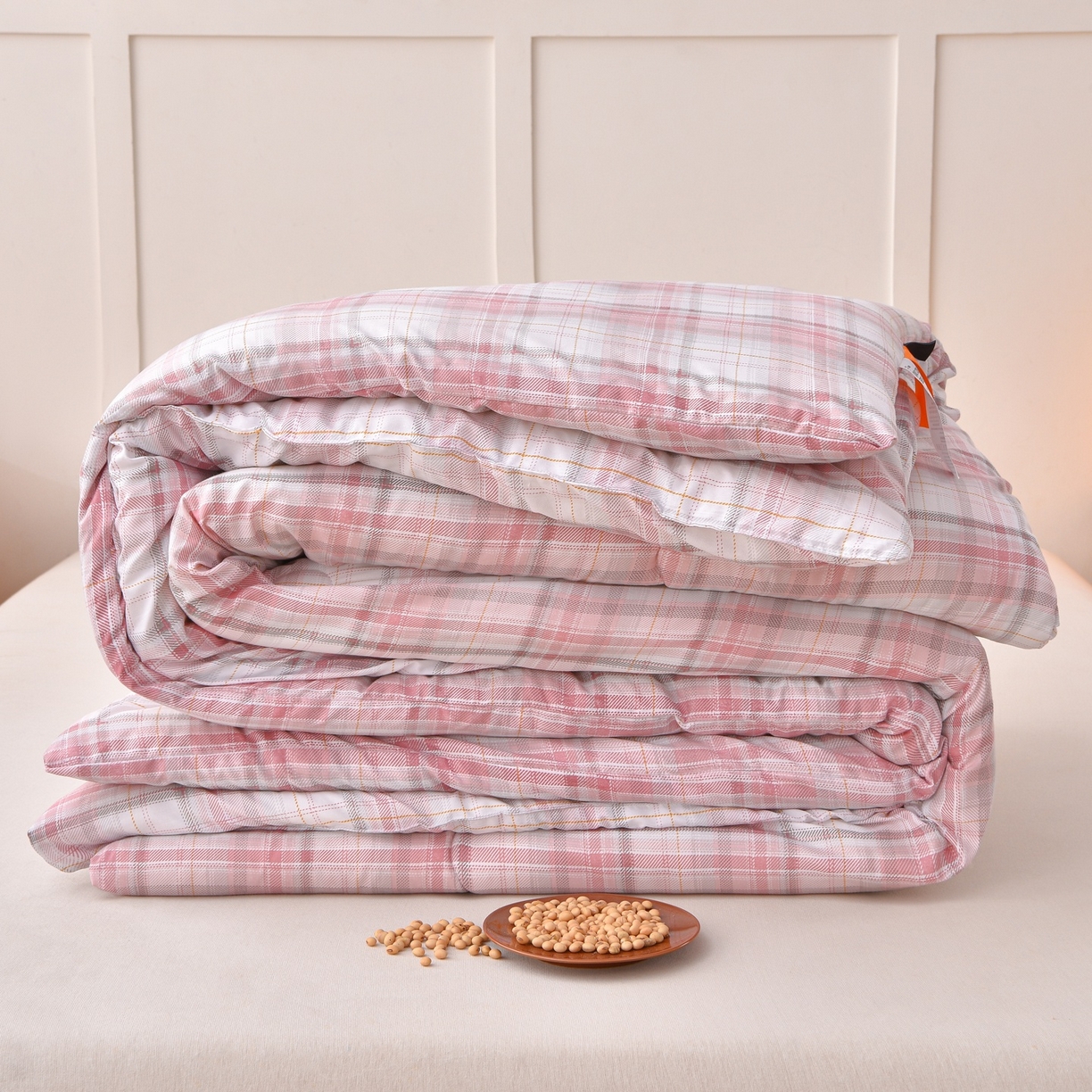 91家纺网 家纺一手货源 找家纺 （总）苏迪网销供货 2025新款被子无印风格冬被水洗棉格子春秋被褥子