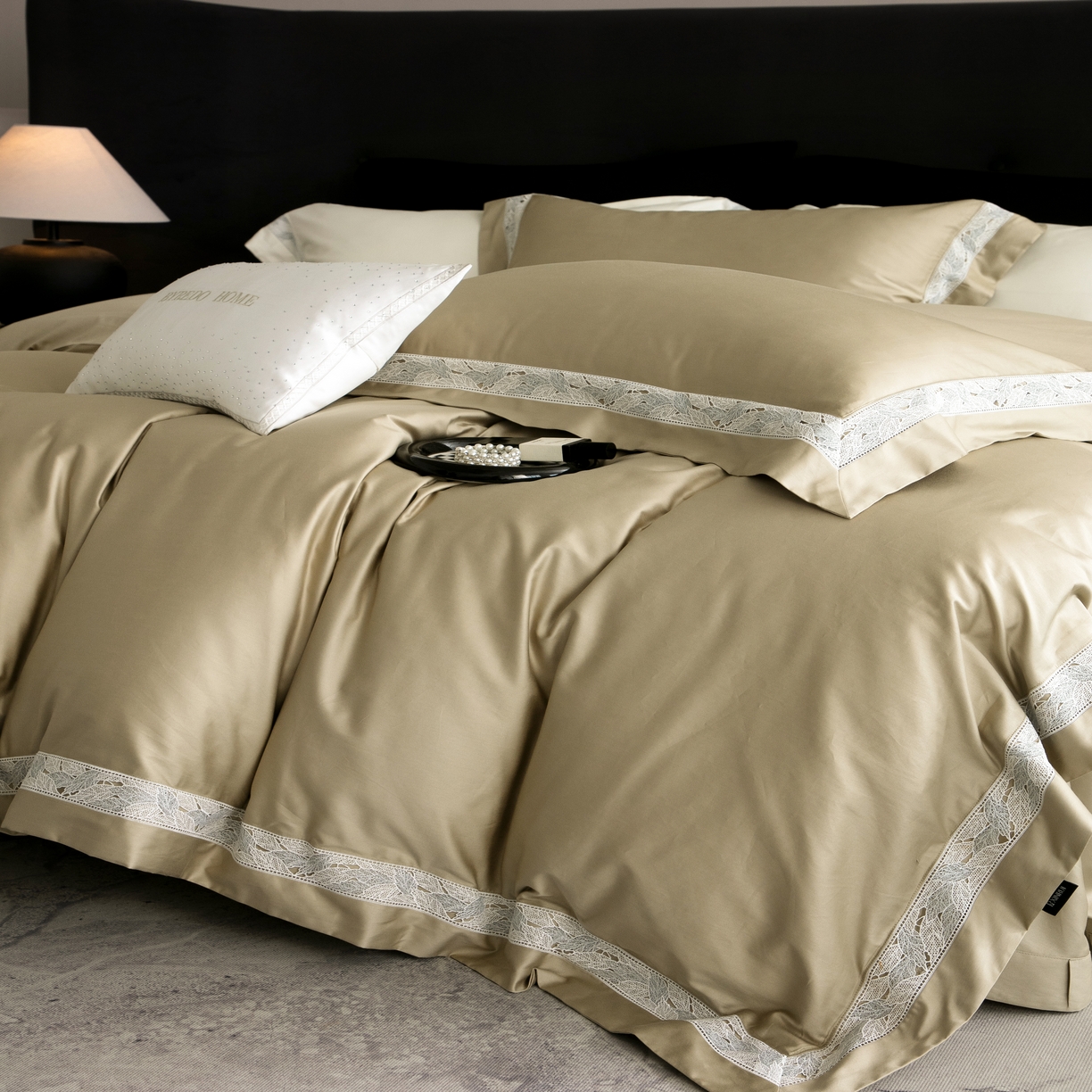 91家纺网 家纺一手货源 找家纺 馨蕊家居 2025秋冬新品100支高定系列-棉森蔓（会员-20）（礼盒塑封包装） 券后控价：368/388 棉森蔓-灰湖绿