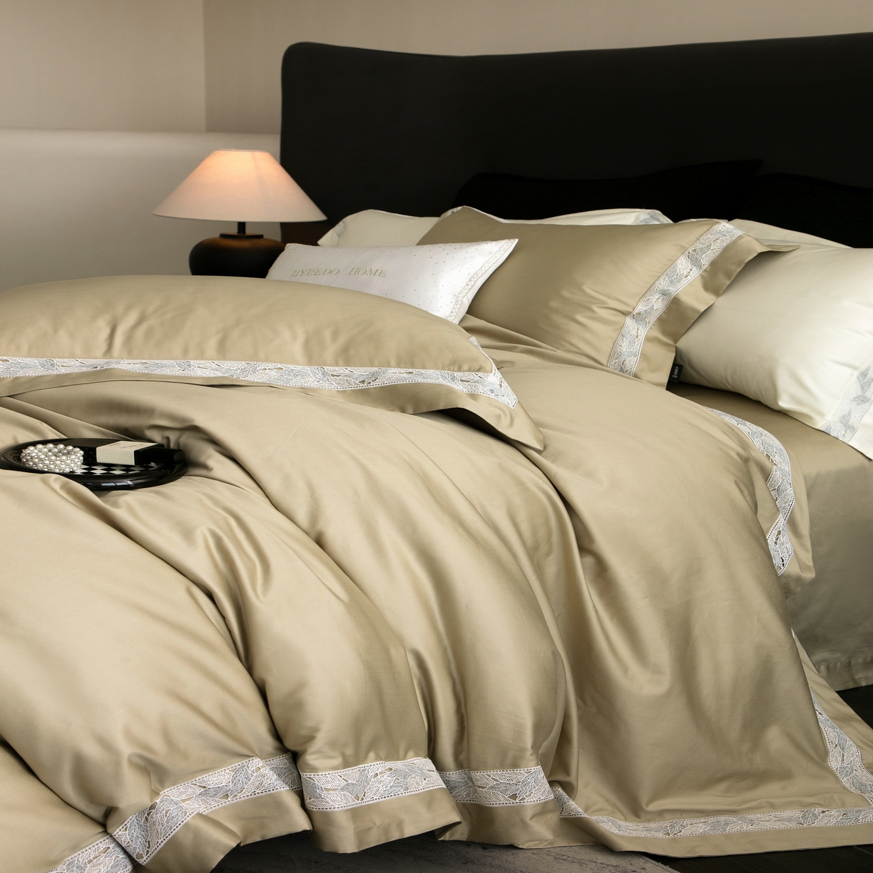 91家纺网 家纺一手货源 找家纺 馨蕊家居 2025秋冬新品100支高定系列-棉森蔓（会员-20）（礼盒塑封包装） 券后控价：368/388 棉森蔓-灰湖绿