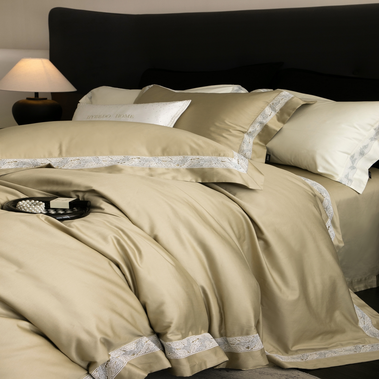 91家纺网 家纺一手货源 找家纺 馨蕊家居 2025秋冬新品100支高定系列-棉森蔓（会员-20）（礼盒塑封包装） 券后控价：368/388 棉森蔓-灰湖绿