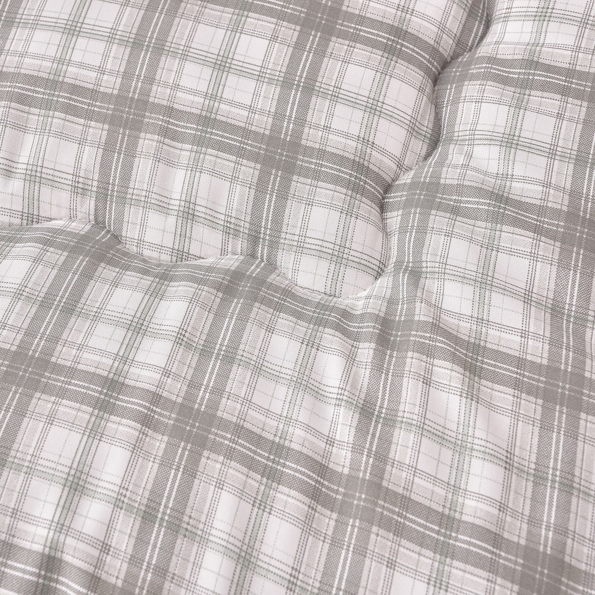 91家纺网 家纺一手货源 找家纺 苏迪网销供货 2025新款被子无印风格冬被水洗棉格子春秋被褥子 无印格～灰