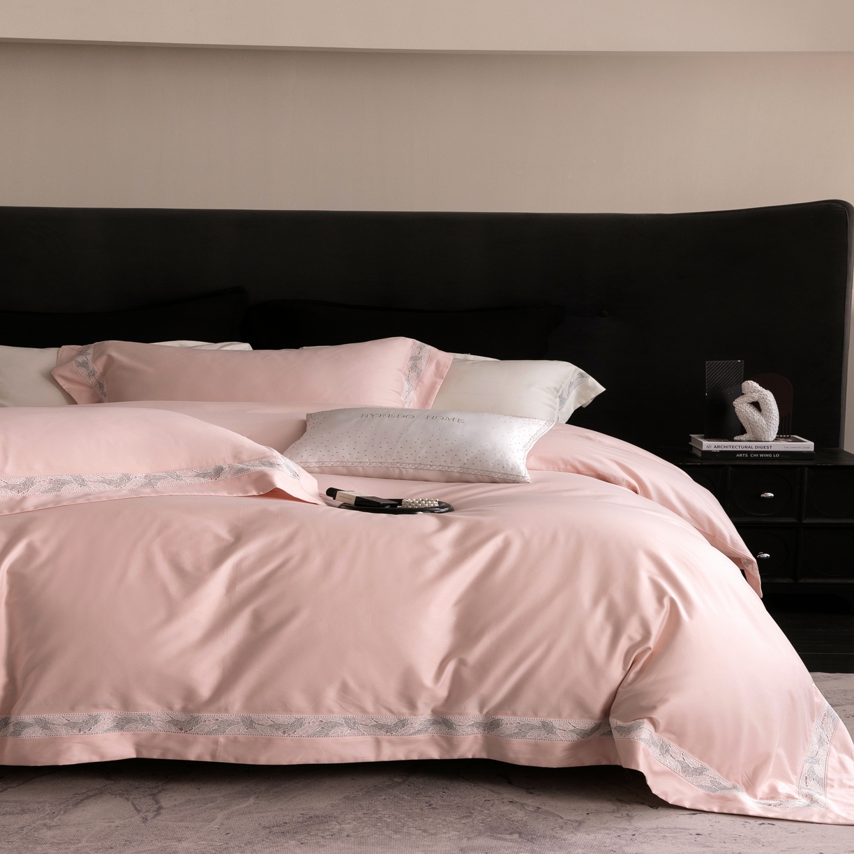 馨蕊家居 2025秋冬新品100支高定系列-棉森蔓（会员-20）（礼盒塑封包装） 券后控价：368/388 棉森蔓-蔷薇粉