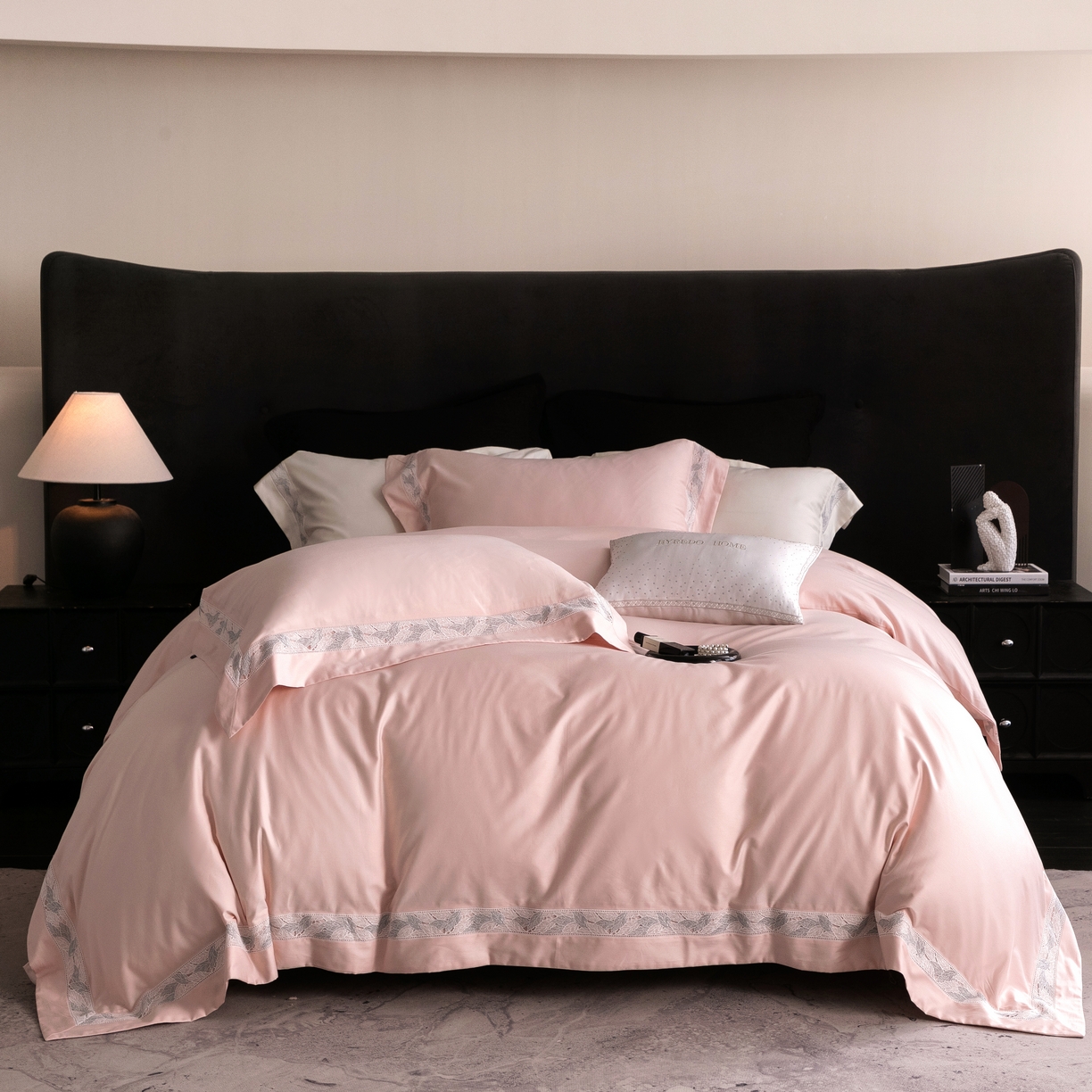 91家纺网 家纺一手货源 找家纺 馨蕊家居 2025秋冬新品100支高定系列-棉森蔓（会员-20）（礼盒塑封包装） 券后控价：368/388 棉森蔓-蔷薇粉