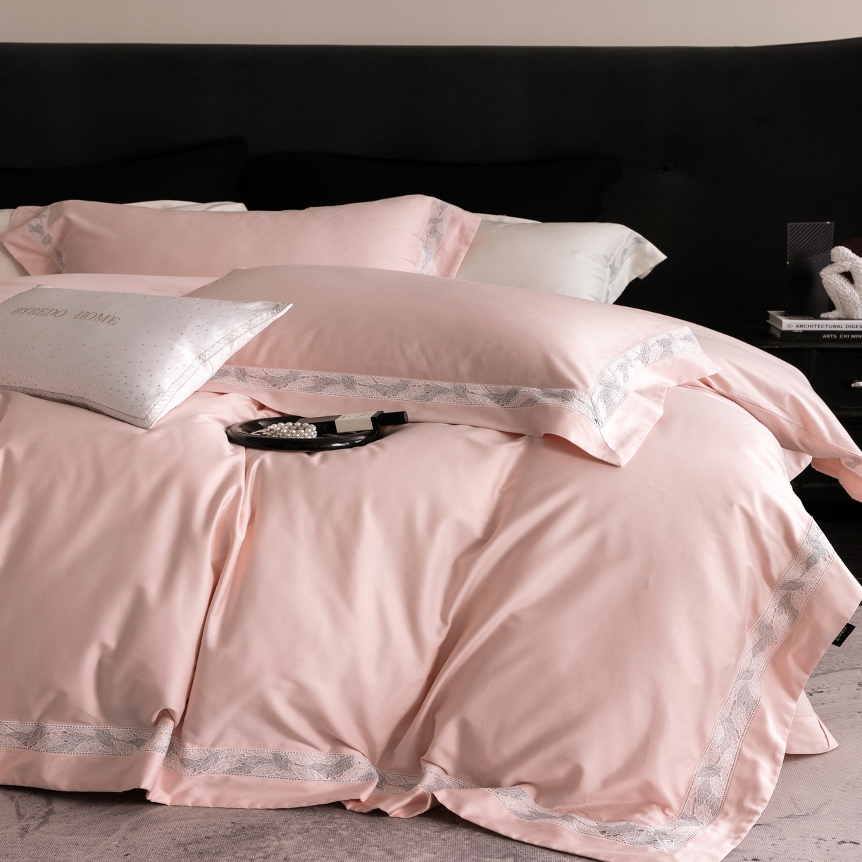 91家纺网 家纺一手货源 找家纺 馨蕊家居 2025秋冬新品100支高定系列-棉森蔓（会员-20）（礼盒塑封包装） 券后控价：368/388 棉森蔓-蔷薇粉