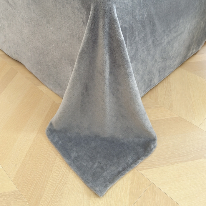 91家纺网 家纺一手货源 找家纺 梦恬佳 2025新款亲肤舒适牛奶绒刺绣四件套 豆沙+太空灰