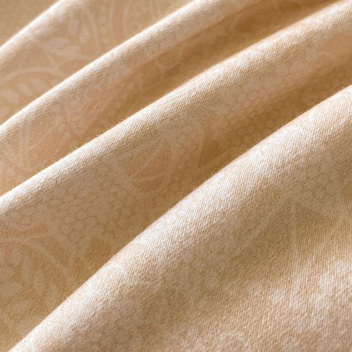 91家纺网 家纺一手货源 找家纺 2025年新款秋冬加厚A类全棉磨毛双面保暖四件套纯棉数码印花全工艺刺绣轻奢风床上用品 香颂黄