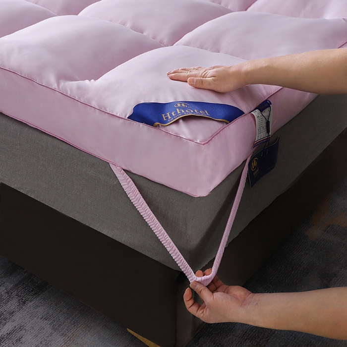 91家纺网 家纺一手货源 找家纺 小禹仔家纺 2025新款五星酒店床垫 粉色