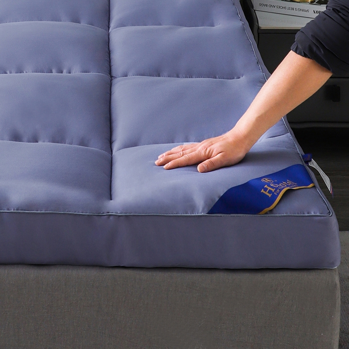 91家纺网 家纺一手货源 找家纺 小禹仔家纺 2025新款五星酒店床垫 蓝色