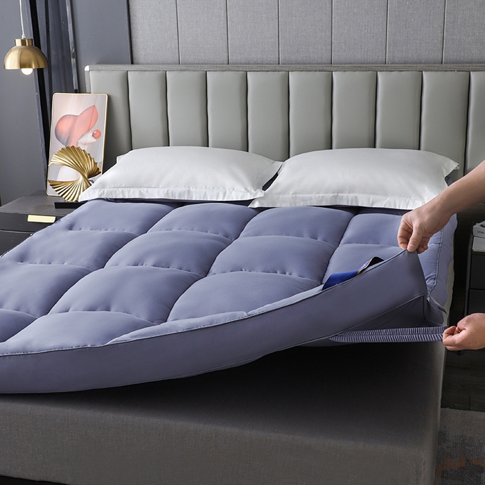 91家纺网 家纺一手货源 找家纺 小禹仔家纺 2025新款五星酒店床垫 蓝色