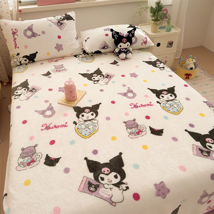 91家纺网 家纺一手货源 找家纺 初念 2025新款正版三丽鸥双面印花牛奶绒多功能四季款毛毯空调毯（撸猫触感，双倍柔软）（提供买家秀） 舒芙蕾-星星库洛米