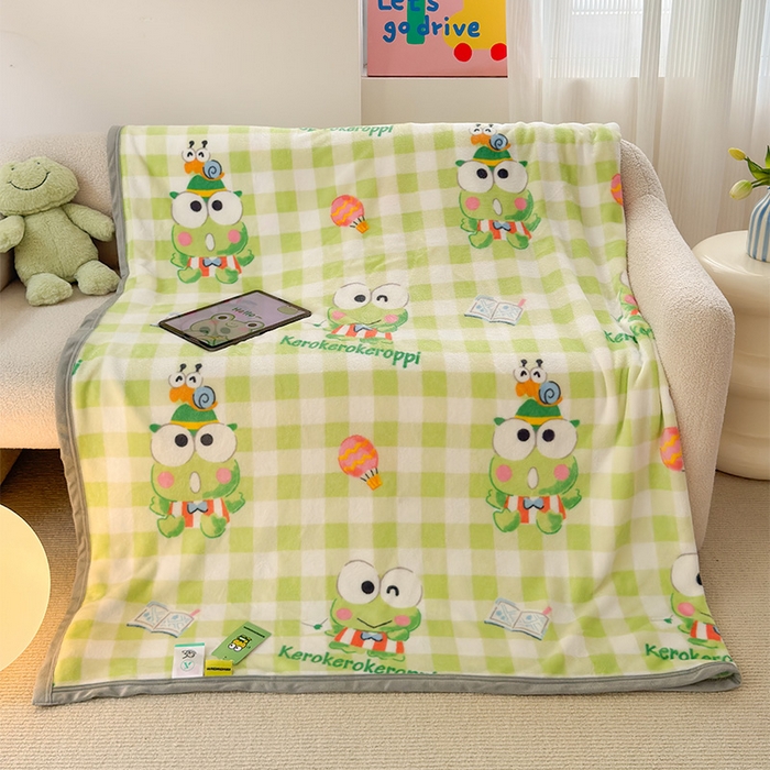 91家纺网 家纺一手货源 找家纺 （总）初念 2025新款正版三丽鸥双面印花牛奶绒多功能四季款毛毯空调毯（撸猫触感，双倍柔软）（提供买家秀）