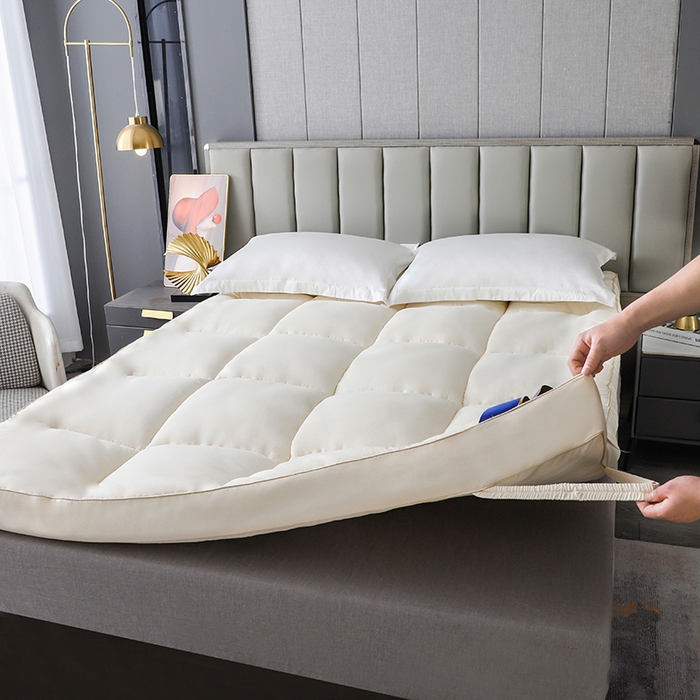 91家纺网 家纺一手货源 找家纺 小禹仔家纺 2025新款五星酒店床垫 米白