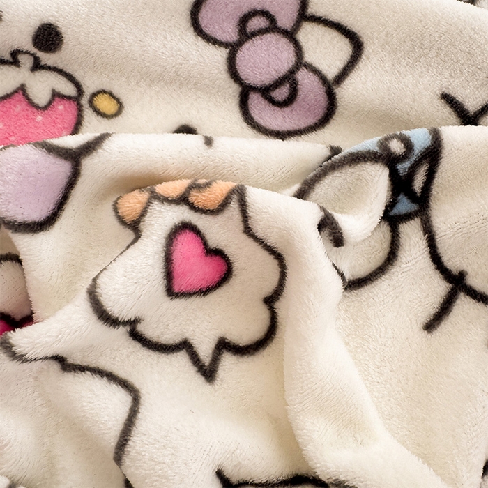 91家纺网 家纺一手货源 找家纺 初念 2025新款正版三丽鸥双面印花牛奶绒多功能四季款毛毯空调毯（撸猫触感，双倍柔软）（提供买家秀） 舒芙蕾-kt日记