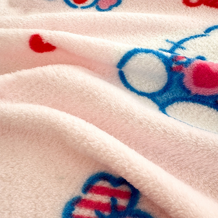 91家纺网 家纺一手货源 找家纺 初念 2025新款正版三丽鸥双面印花牛奶绒多功能四季款毛毯空调毯（撸猫触感，双倍柔软）（提供买家秀） 舒芙蕾-棉花美乐蒂