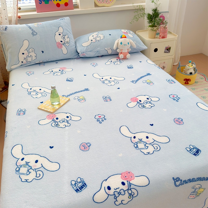 91家纺网 家纺一手货源 找家纺 初念 2025新款正版三丽鸥双面印花牛奶绒多功能四季款毛毯空调毯（撸猫触感，双倍柔软）（提供买家秀） 舒芙蕾-帕恰勾勾