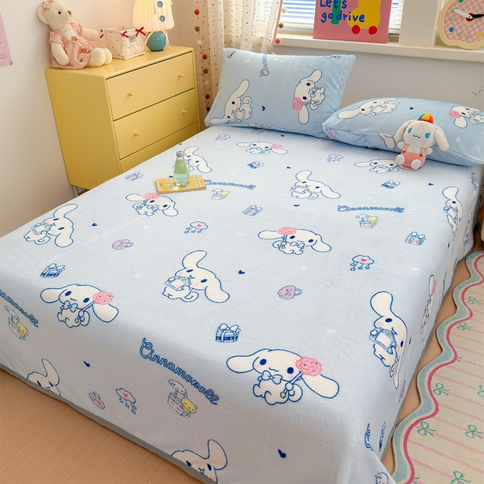 91家纺网 家纺一手货源 找家纺 初念 2025新款正版三丽鸥双面印花牛奶绒多功能四季款毛毯空调毯（撸猫触感，双倍柔软）（提供买家秀） 舒芙蕾-帕恰勾勾