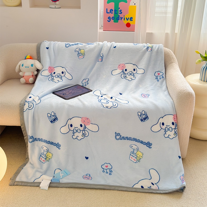 初念 2025新款正版三丽鸥双面印花牛奶绒多功能四季款毛毯空调毯（撸猫触感，双倍柔软）（提供买家秀） 舒芙蕾-帕恰勾勾