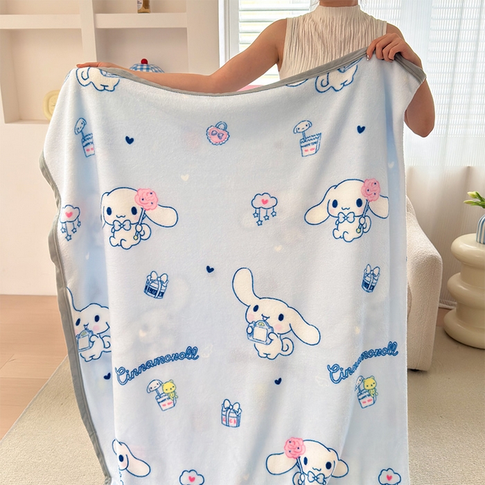 91家纺网 家纺一手货源 找家纺 初念 2025新款正版三丽鸥双面印花牛奶绒多功能四季款毛毯空调毯（撸猫触感，双倍柔软）（提供买家秀） 舒芙蕾-帕恰勾勾