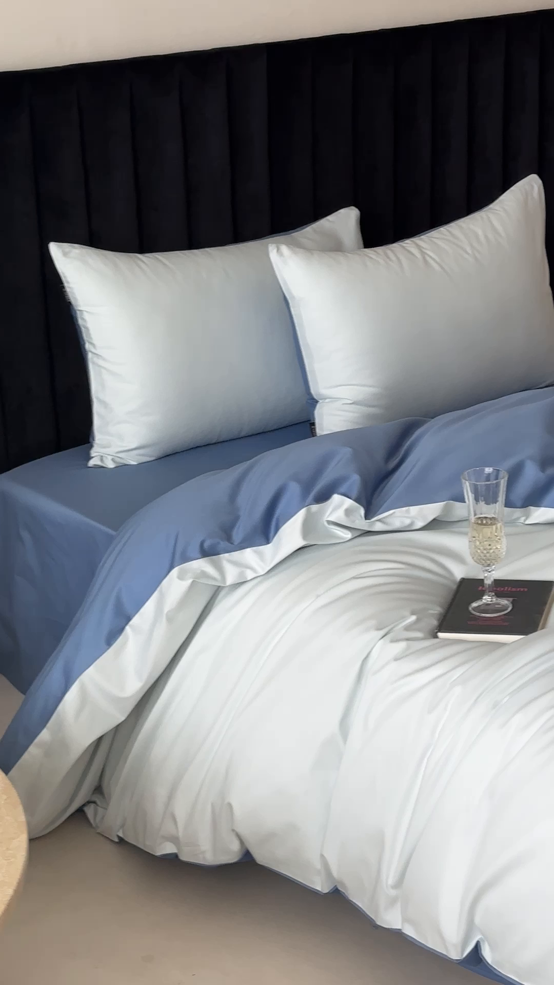 91家纺网 家纺一手货源 找家纺 馨蕊家居 2025春夏新品100S高奢简约长绒棉系列-棉拾光（非会员+20） 控价：不低于218/248/268 棉拾光-北卡蓝