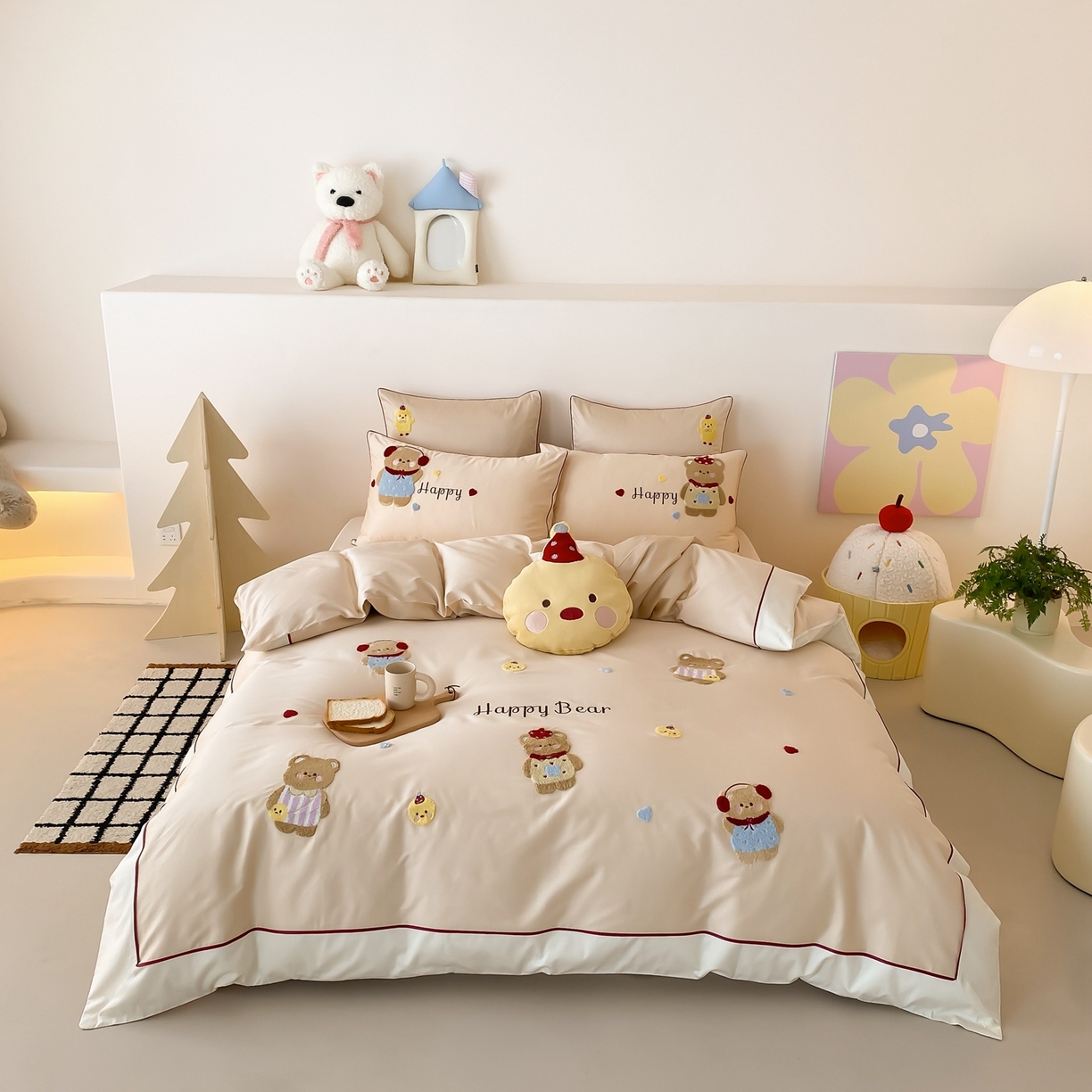 91家纺网 家纺一手货源 找家纺 （总）馨蕊家居 2025秋冬新品100支卡通高定系列棉卡通-奶油泡芙（会员-20） 控价：328/388/408 劵后控价：不低于298/358/378