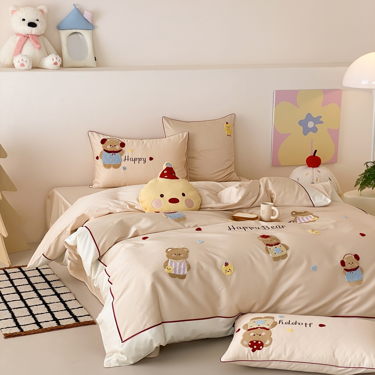 91家纺网 家纺一手货源 找家纺 （总）馨蕊家居 2025秋冬新品100支卡通高定系列棉卡通-奶油泡芙（会员-20） 控价：328/388/408 劵后控价：不低于298/358/378