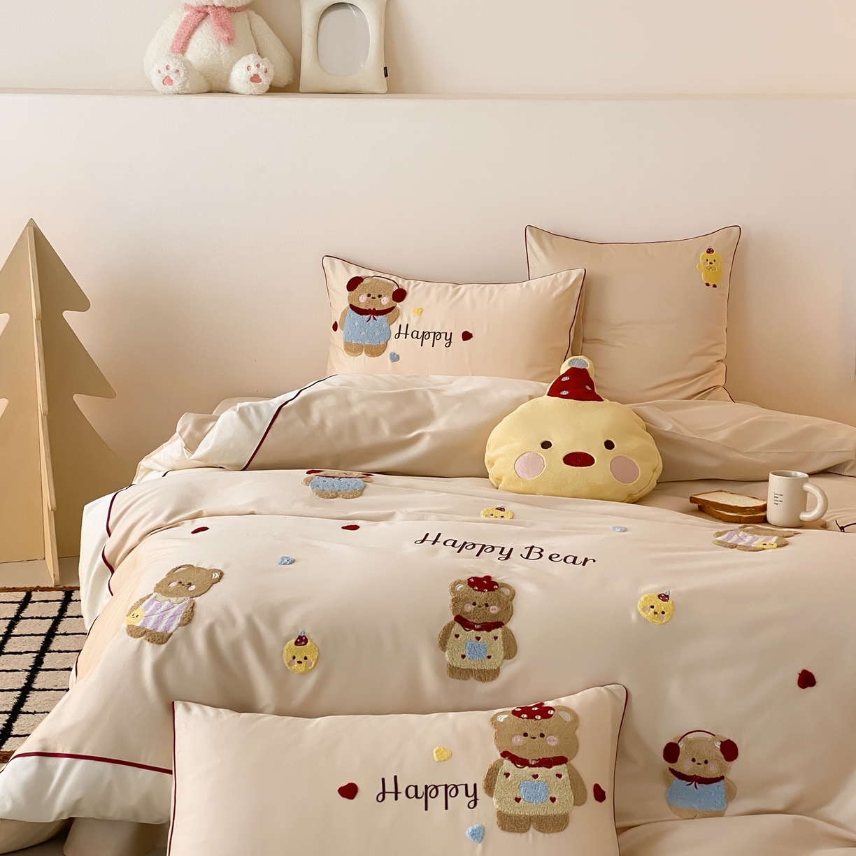 91家纺网 家纺一手货源 找家纺 （总）馨蕊家居 2025秋冬新品100支卡通高定系列棉卡通-奶油泡芙（会员-20） 控价：328/388/408 劵后控价：不低于298/358/378