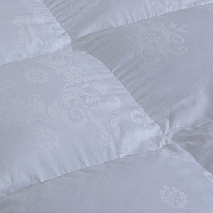 91家纺网 家纺一手货源 找家纺 缔莱（十三铭）被业 2025新款柔赛丝提花羽毛被被子被芯 立体提花-白色