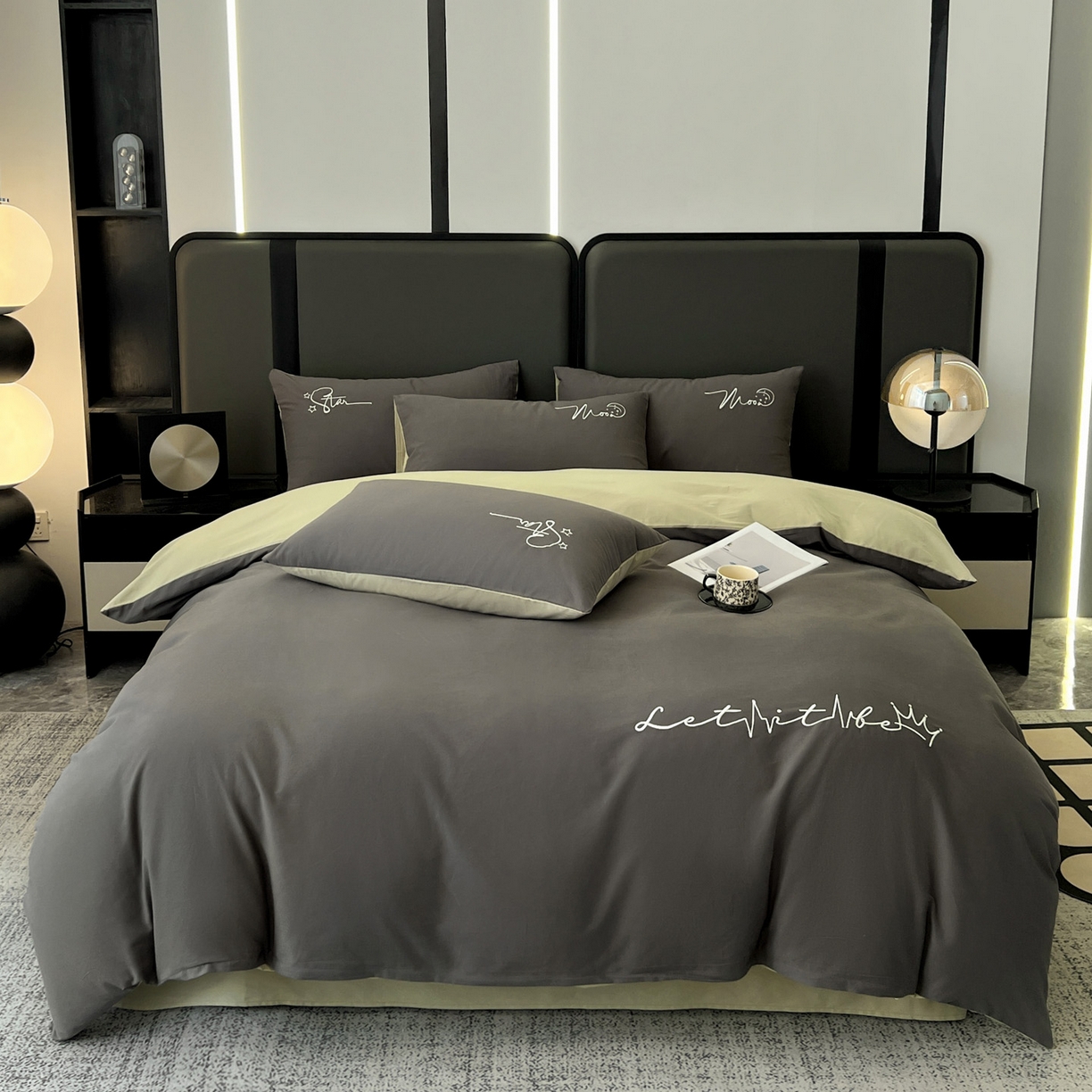 91家纺网 家纺一手货源 找家纺 （总）有点武功  2025新款全棉纯色刺绣磨毛四件套（控价每个尺寸+30元）