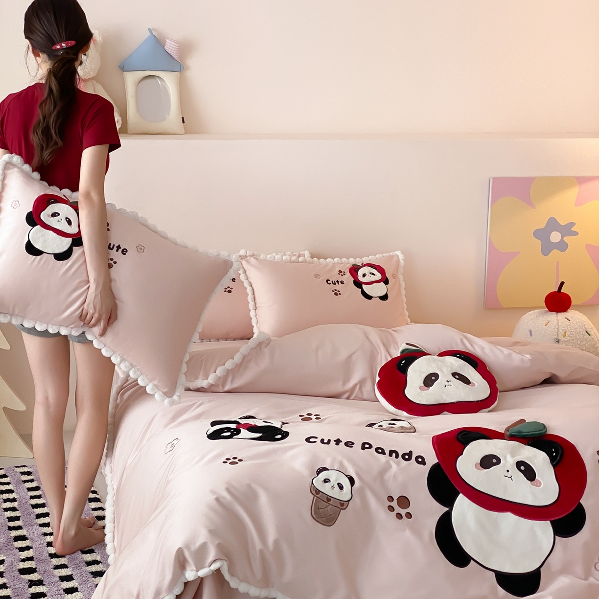 91家纺网 家纺一手货源 找家纺 （总）馨蕊家居 2025秋冬新品100支卡通高定系列棉卡通-软萌奶球（会员-20） 控价：328/388/408 劵后控价：不低于298/358/378