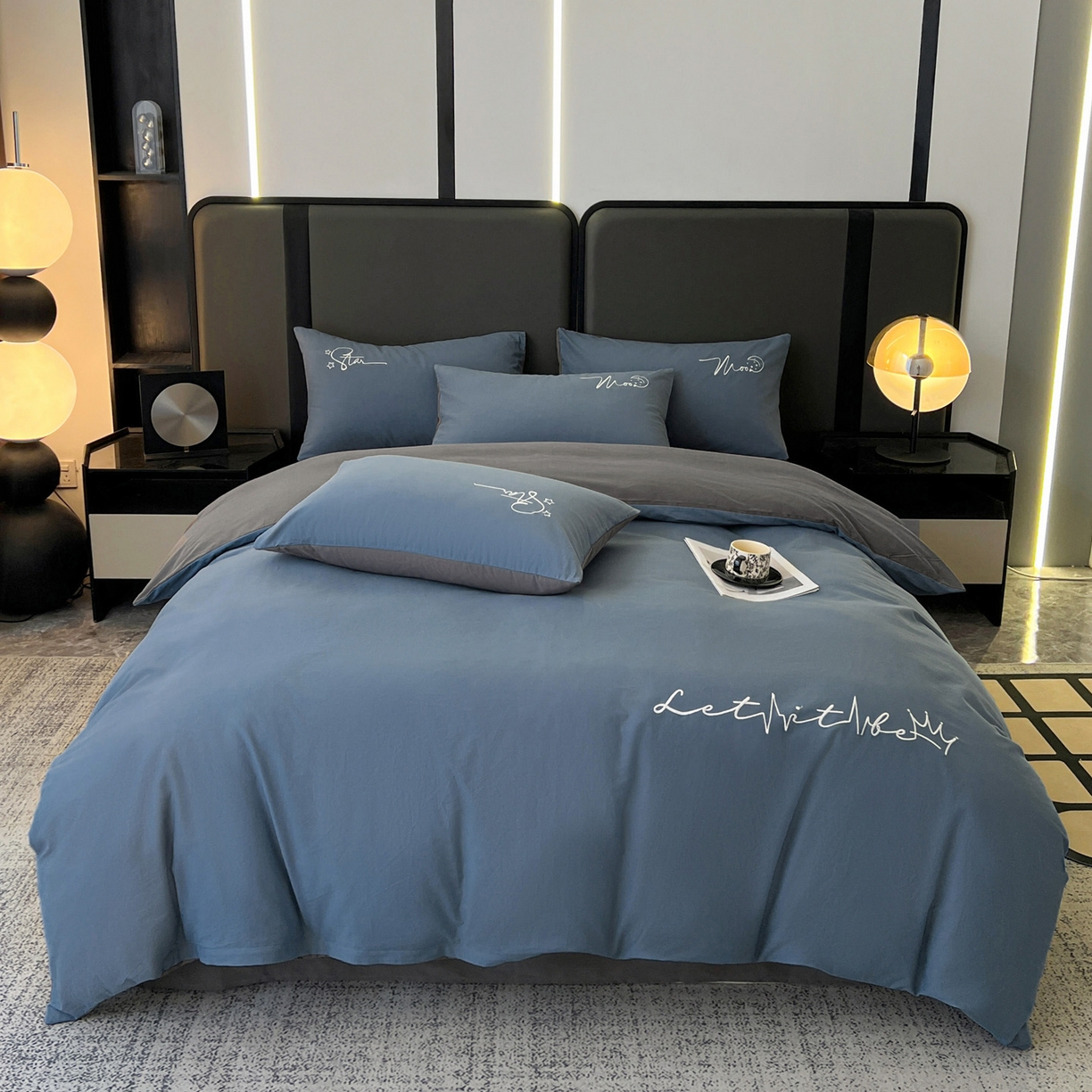 91家纺网 家纺一手货源 找家纺 （总）有点武功  2025新款全棉纯色刺绣磨毛四件套（控价每个尺寸+30元）