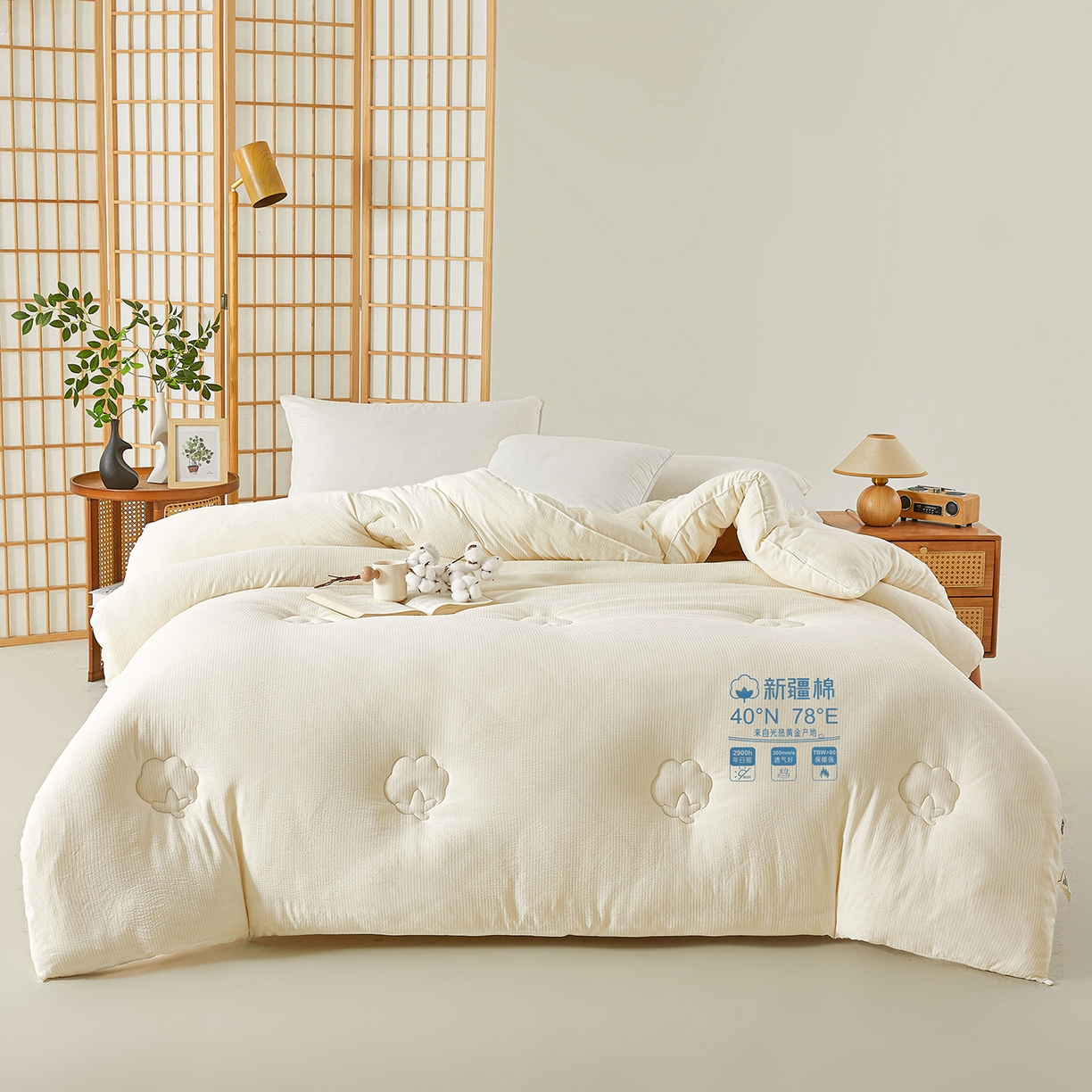 91家纺网 家纺一手货源 找家纺 （总）熙宴家纺 2025新款云感泡芙提花新疆棉花被被子被芯