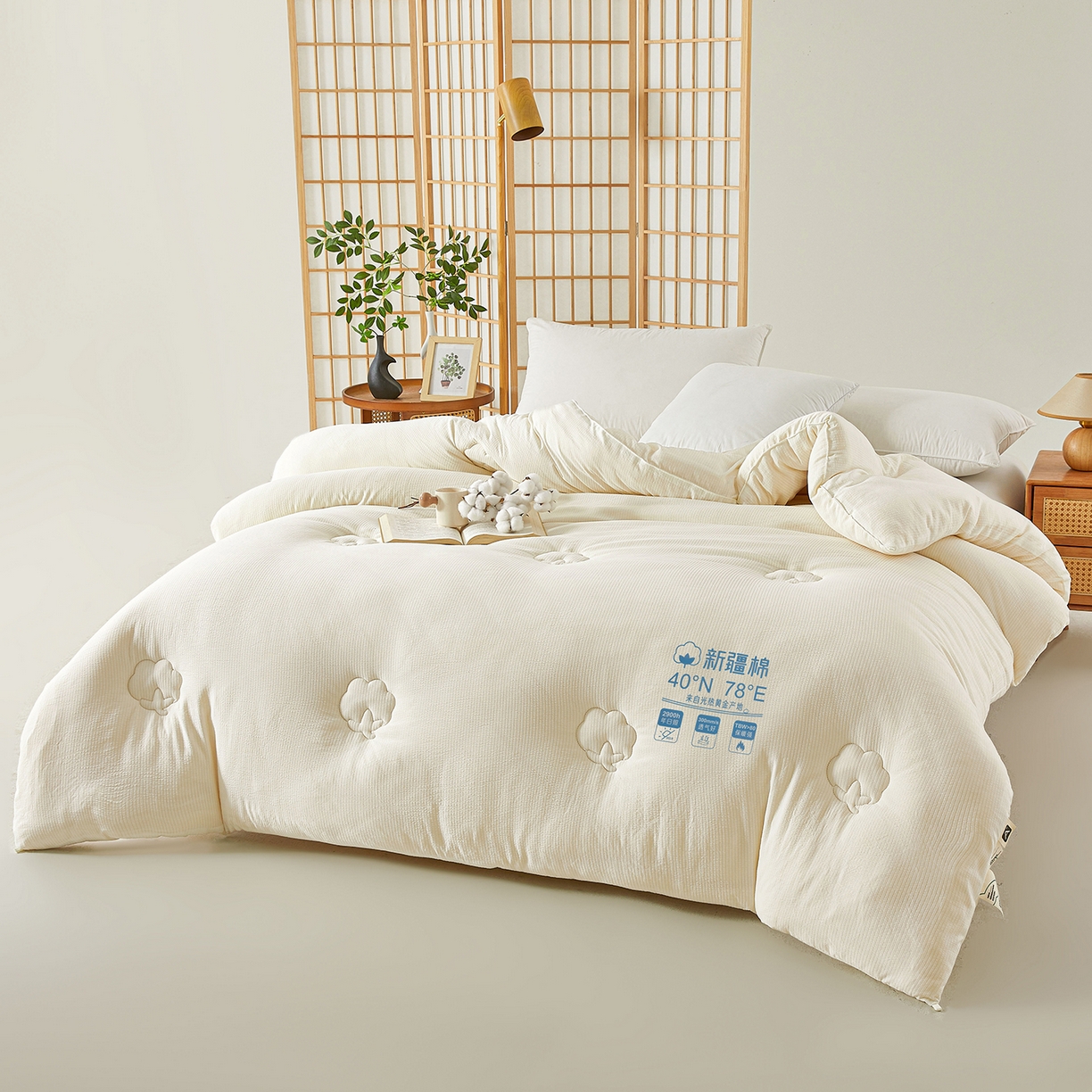 91家纺网 家纺一手货源 找家纺 （总）熙宴家纺 2025新款云感泡芙提花新疆棉花被被子被芯